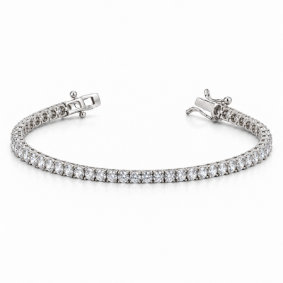 Bracciale tennis M'Ami BT25/17-bianco, zirconi bianchi 2,5 mm, lunghezza 17 cm